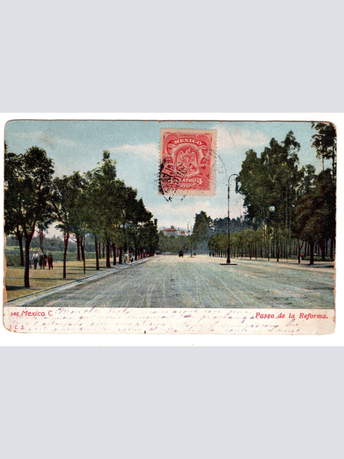 AK, Mexico City, Paseo de la Reforma, Ansichtskarte (S7418)