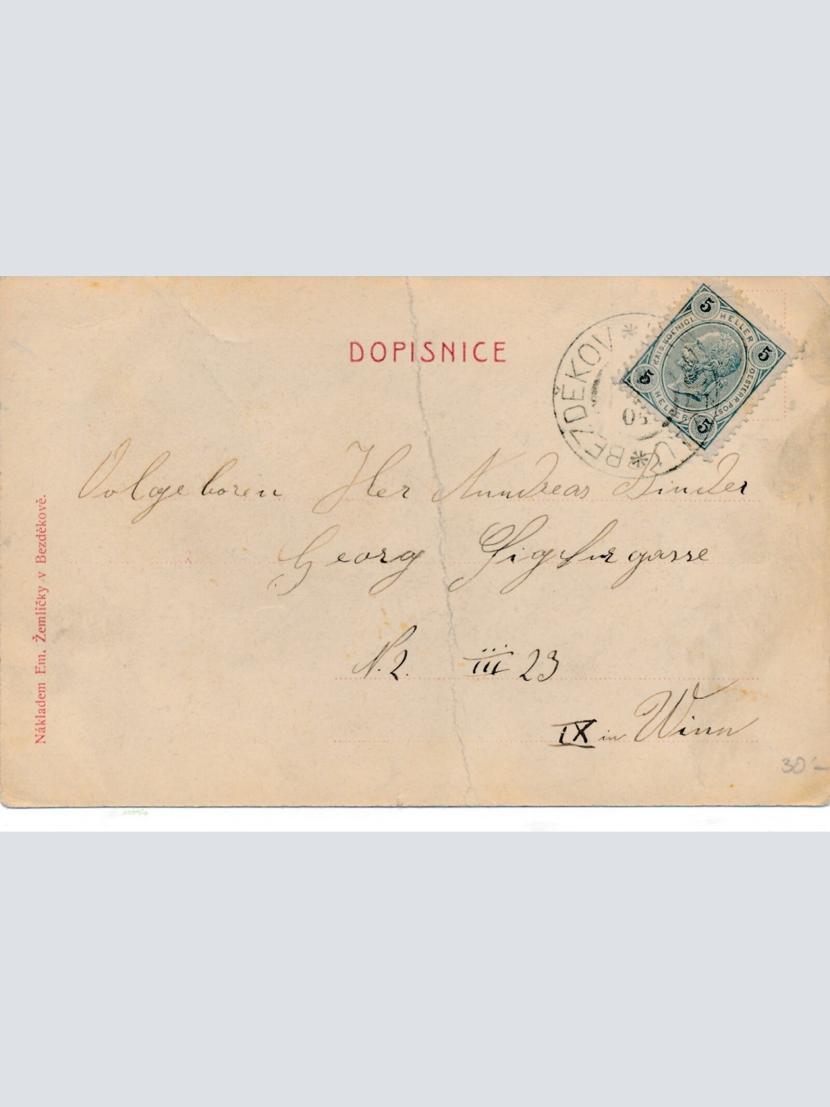 AK aus Bezdekova Tschechoslowakei Ansichtskarte (14347)