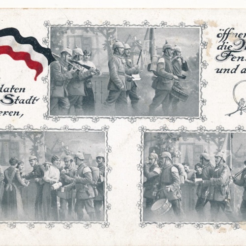 AK Spruch wenn die Soldaten durch die Stadt Marschieren Militaria (14607)