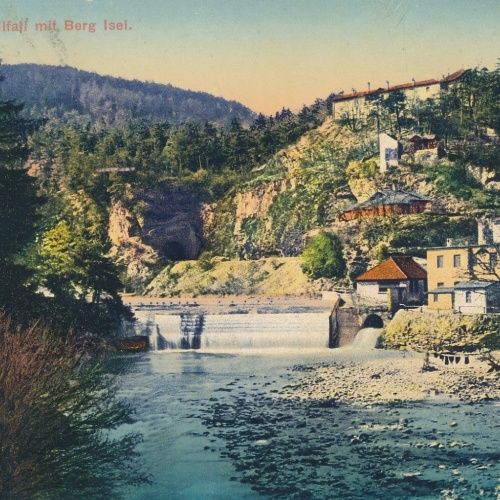 AK aus Innsbruck Sillfall mit Berg Isel Ansichtskarte (14772)