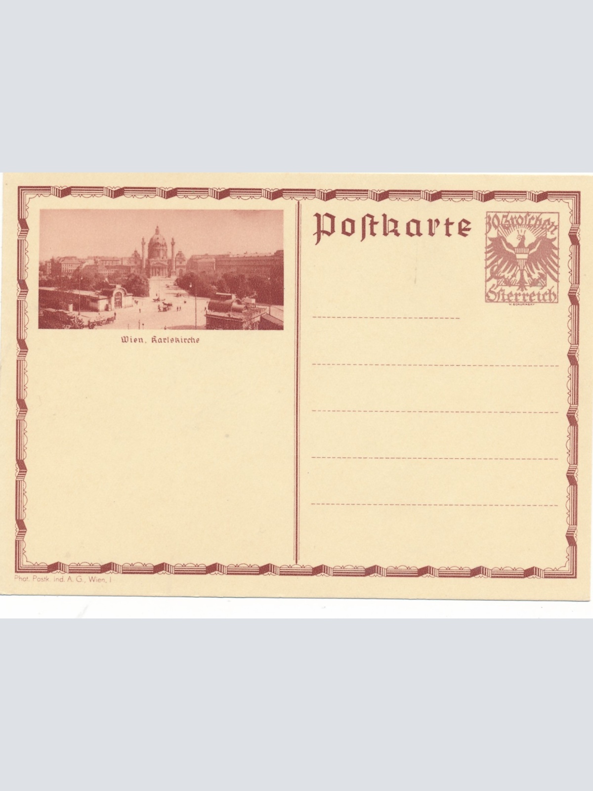 30 Groschn - Bildpost - Karte Wien Karlskirche (14785)