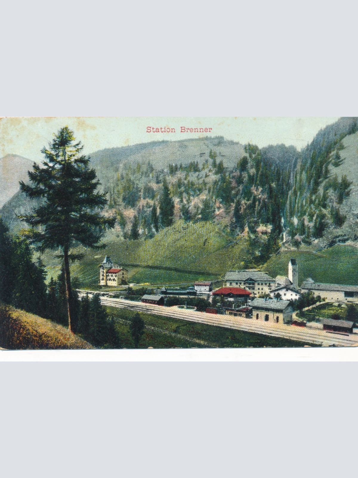 AK von der Station Brenner Bahnhof Tirol Ansichtskarte (14755)