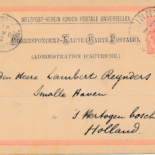 5 Kreuzer Ganzsachen - Karte aus Innsbruck Stadt Ansichtskarte (14937)