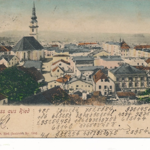 AK gruss aus Ried Oberösterreich Ansichtskarte (15024)