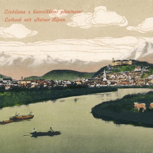 AK aus Laibach mit Steiner Alpen Slovakei Ansichtskarte (14885)