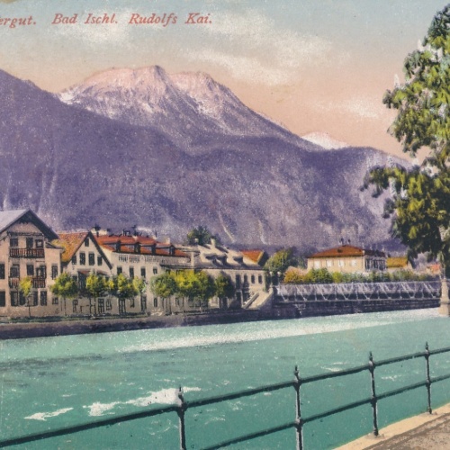 AK aus Bad Ischl Rudolfs Kai Oberösterreich Ansichtskarte (15091)