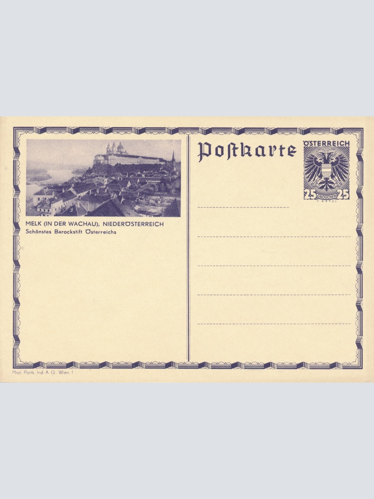 25 Groschen - Bildpost - Karte aus Melk in der Wachau (15162)