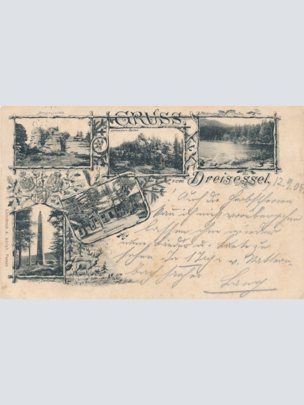 AK gruss vom Dreisessel Bayern Ansichtskarte (14926)
