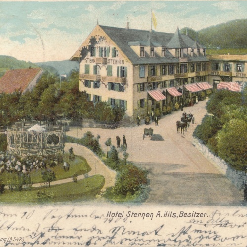 AK aus Schluchsee mit Hotel Sternen Baden Württemberg Ansichtskarte (14922)