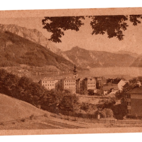 AK aus Gmunden v. Kalvarienberg, Oberösterreich Ansichtskarte (F402)