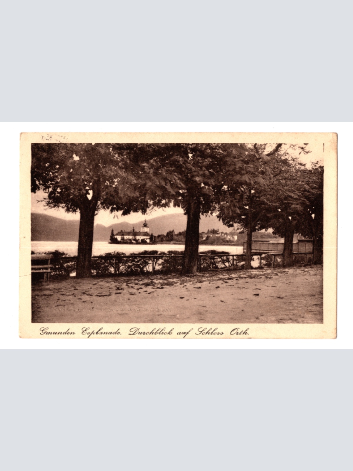 AK aus Gmunden Esplanade, Oberösterreich Ansichtskarte (F403)