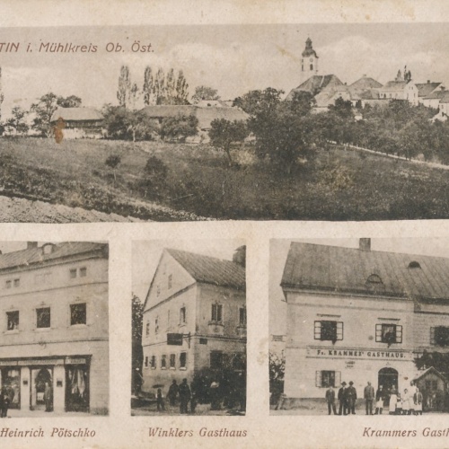 AK aus St. Martin mit Gasthäuser Oberösterreich Ansichtskarte (15031)