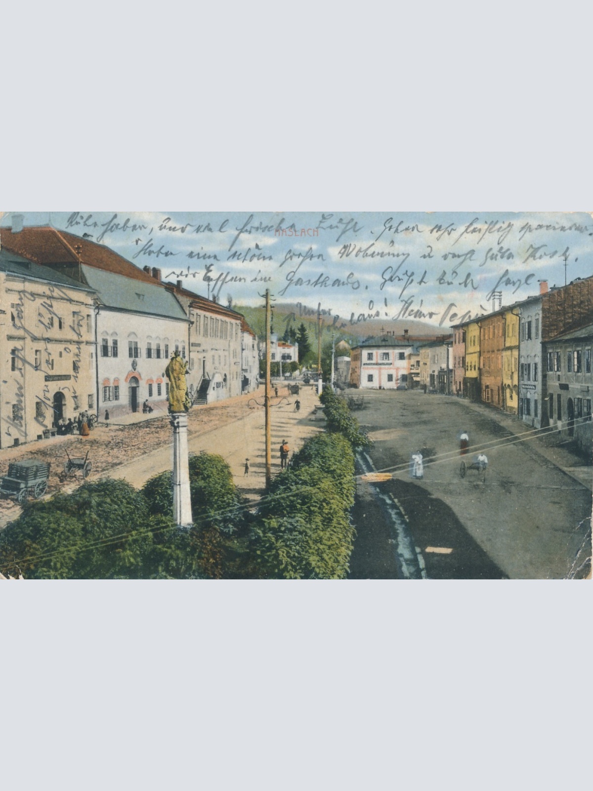 AK aus Haslach Strassenansicht Oberöst. Ansichtskarte (15045)