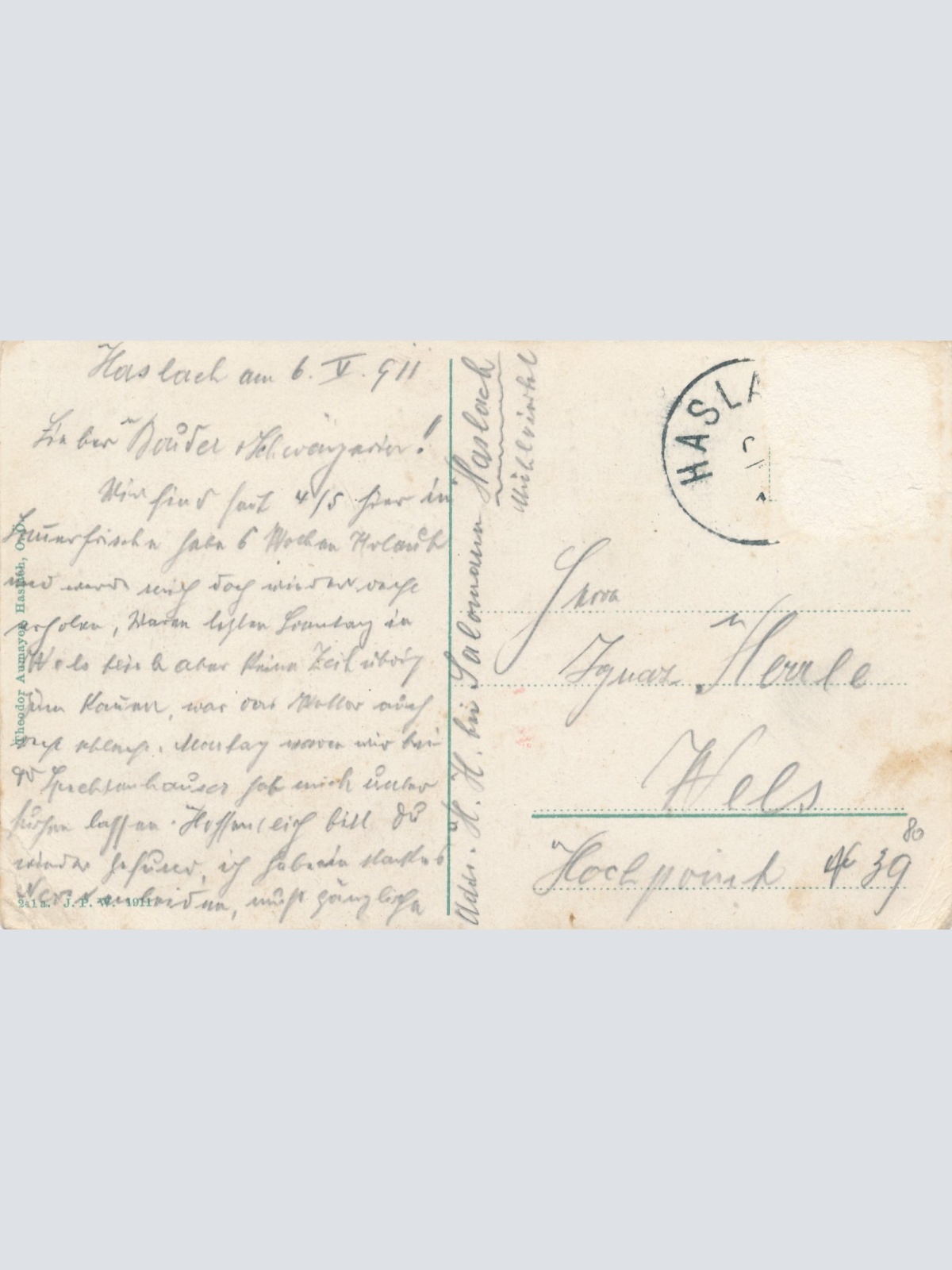 AK aus Haslach Strassenansicht Oberöst. Ansichtskarte (15045)