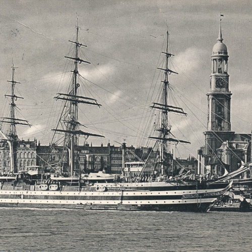 AK aus Hamburg mit Segelschiff  Ansichtskarte (15956)