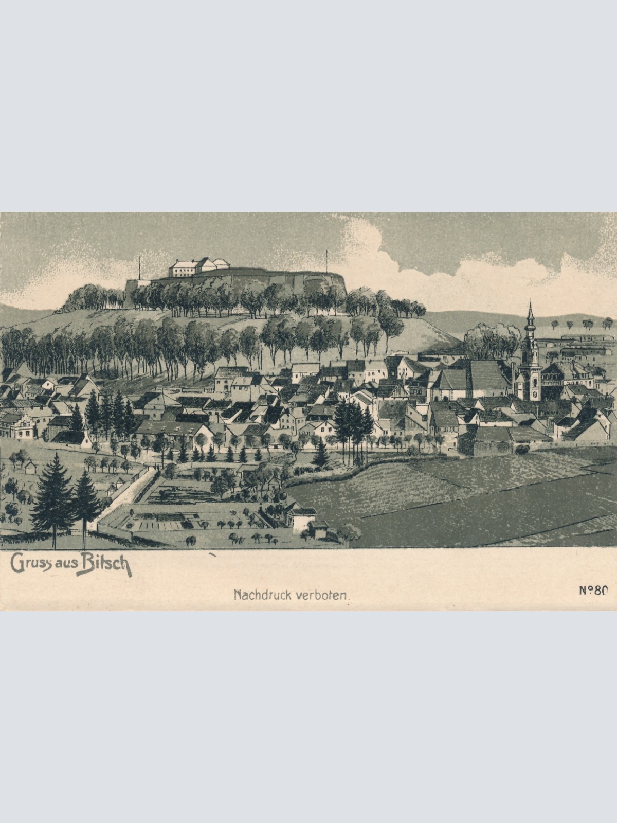 AK gruss aus Bitsch Frankreich Ansichtskarte (15944)