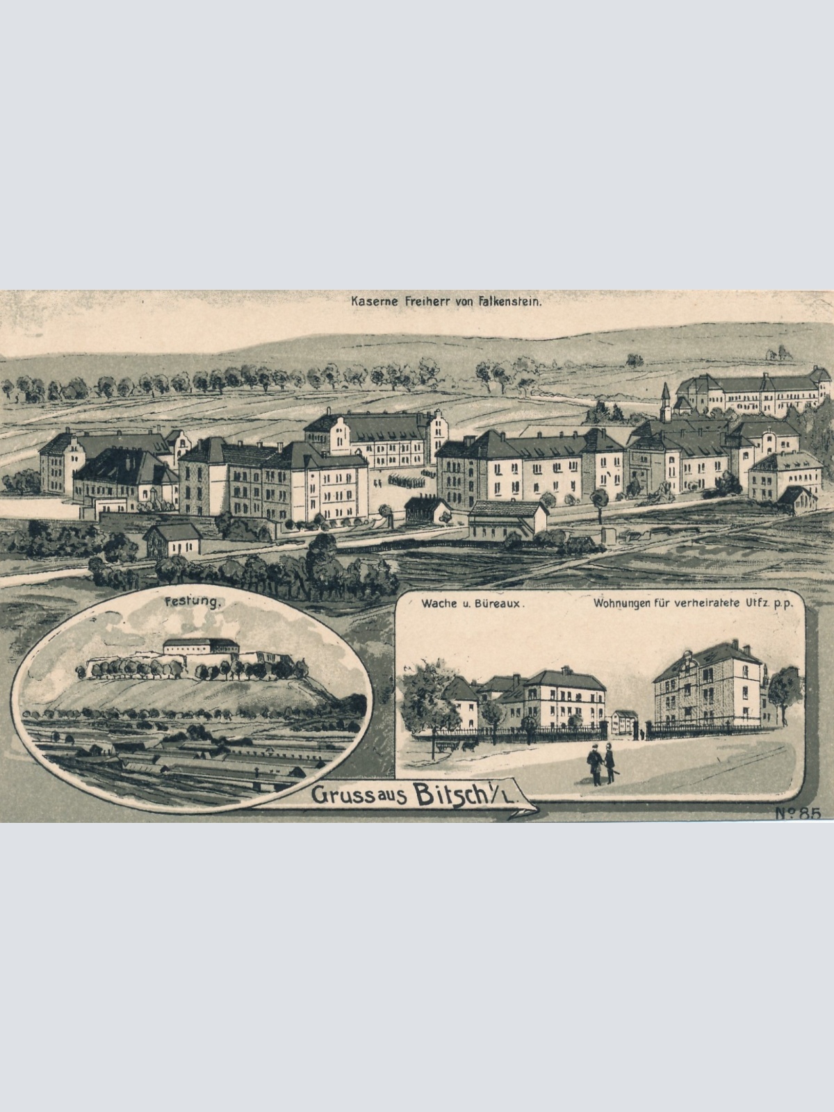 AK gruss aus Bitsch Frankreich Ansichtskarte (15942)