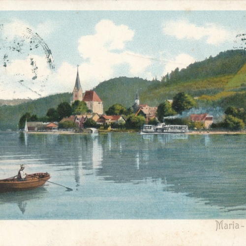 AK aus Maria Wörth mit Ruderboot Kärnten Ansichtskarte (16079)