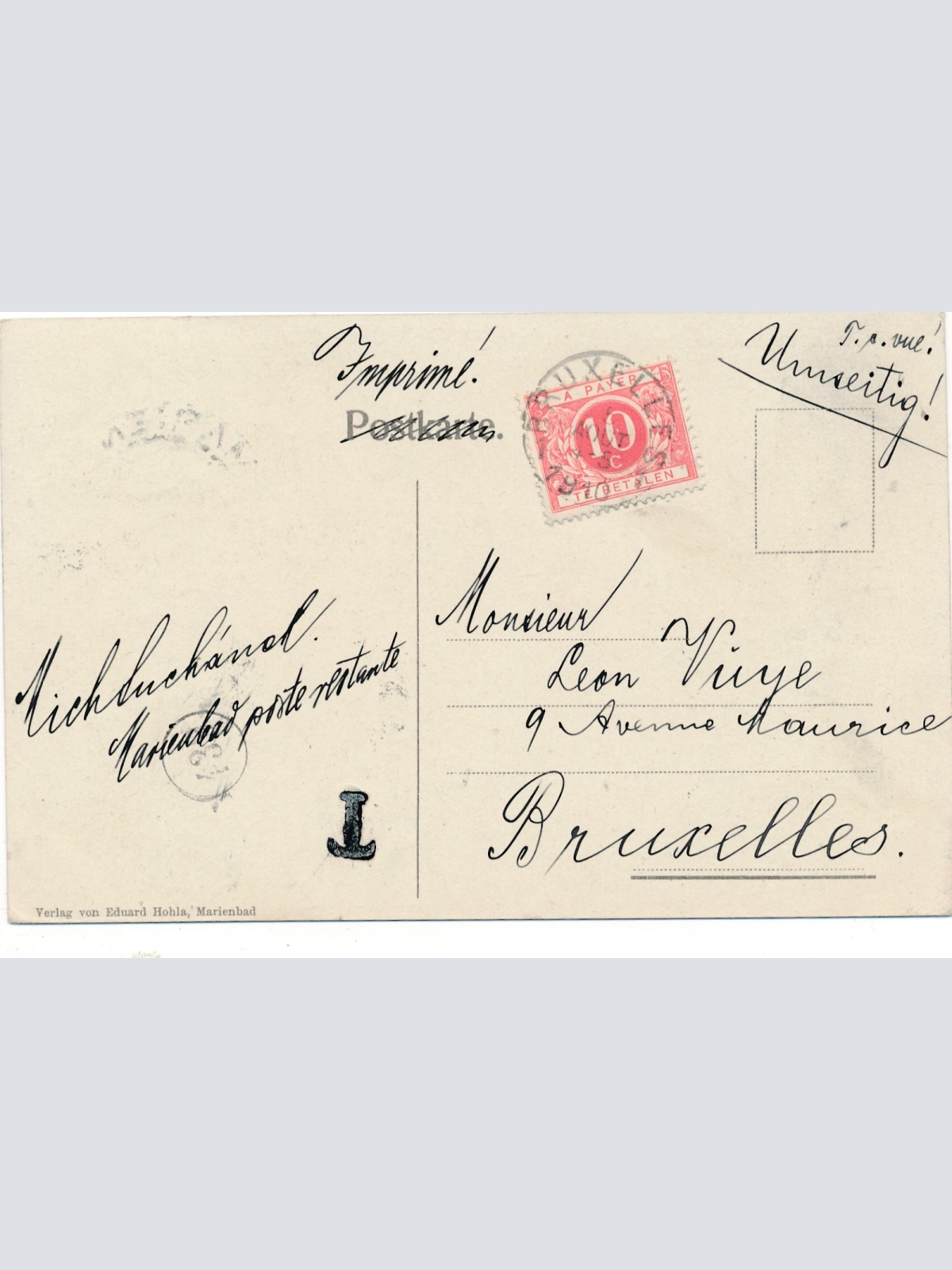 AK aus Marienbad Kirchenplatz Tschechoslowakei Ansichtskarte (15924)