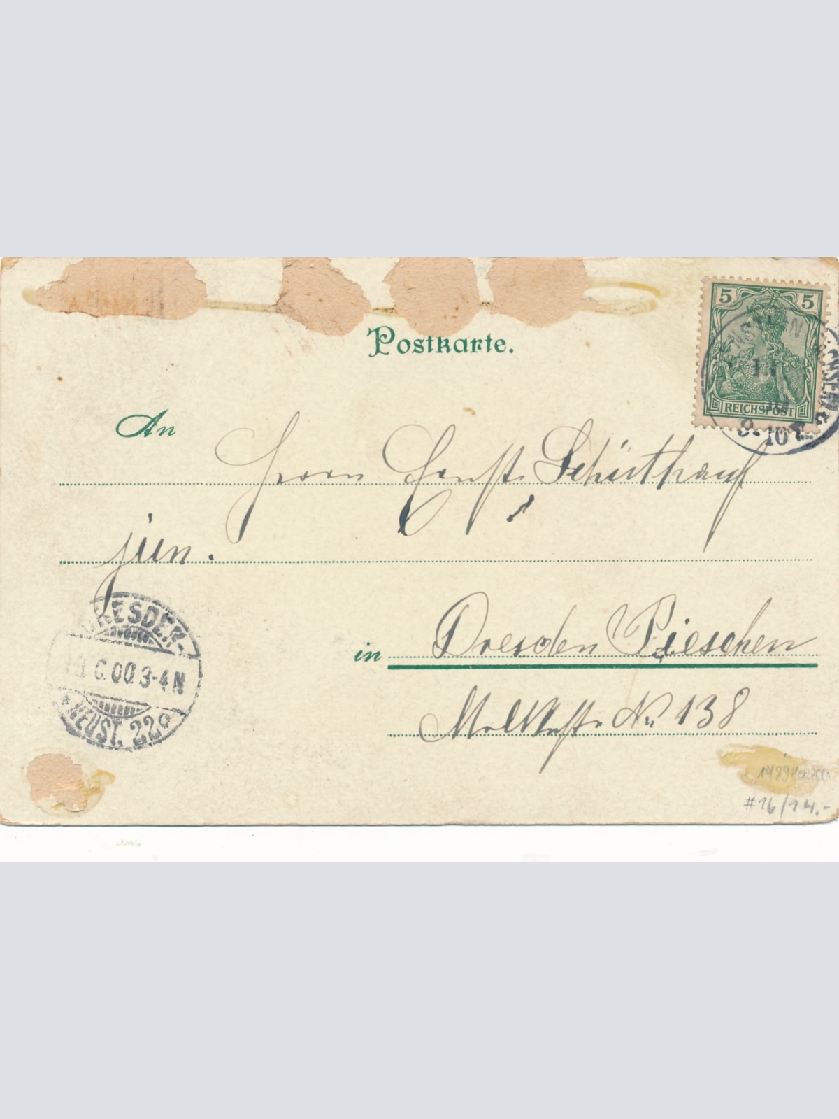 Litho - Karte All Heil Mann mit Fahrad Ansichtskarte (15878)