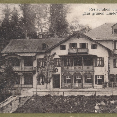 AK aus Bad Ischl mit Restaurat. Grüne Linde Oberösterreich Ansichtskarte (15665)
