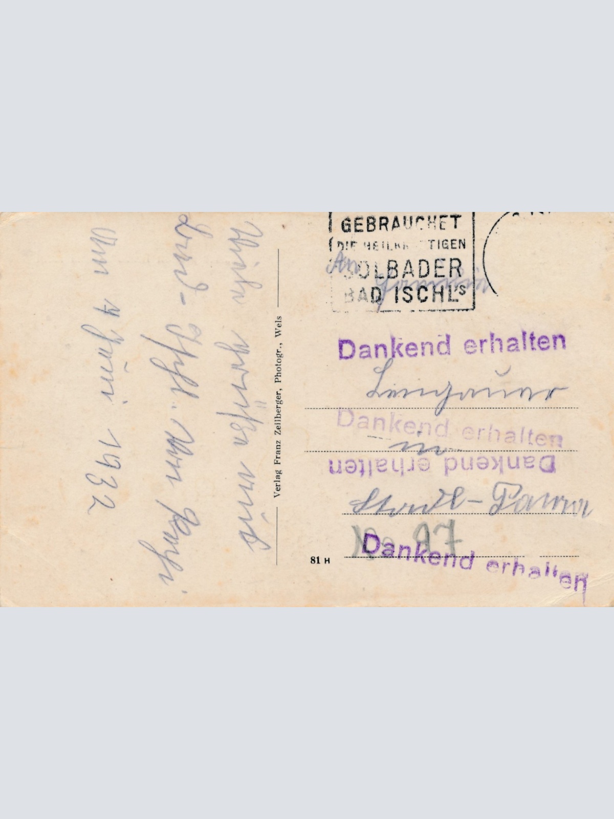 AK aus Bad Ischl mit Restaurat. Grüne Linde Oberösterreich Ansichtskarte (15665)