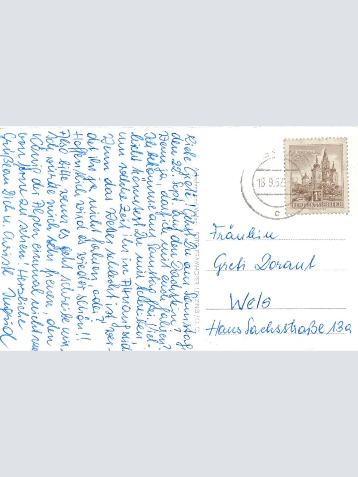 AK aus Lenzing Stelzhamerstrasse Oberösterreich Ansichtskarte (15799)