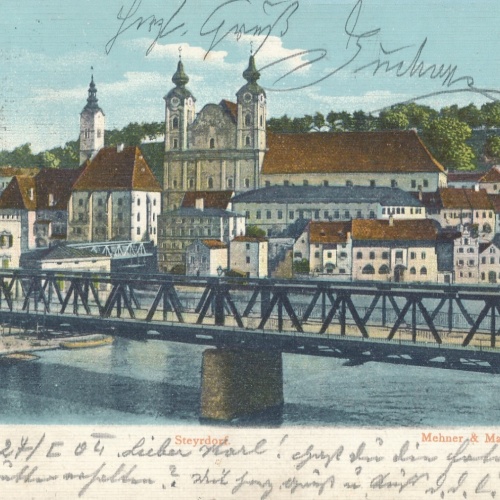 AK aus Steyr mit Brücke Oberösterreich Ansichtskarte (15907)