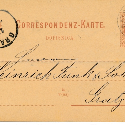 2 Kreuzer - Ganzsachen - Karte aus Ratschach (16222)