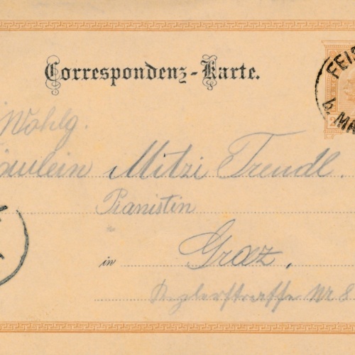 2 Kreuzer - Ganzsachen - Karte aus Feistritz (16216)