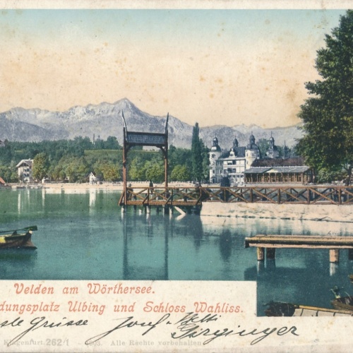 AK aus Velden am Wörthersee Dampfer Landungsplatz Kärnten Ansichtskarte (16094)