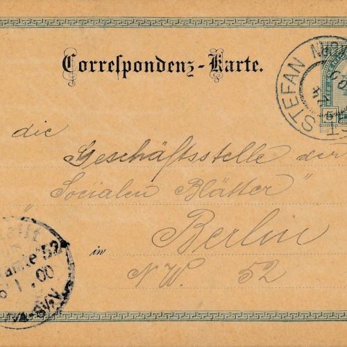 5 Heller Ganzsachen - Karte aus St. Stefan (16205)