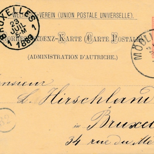 5 Kreuzer Ganzsachen - Karte aus Mödling (16277)