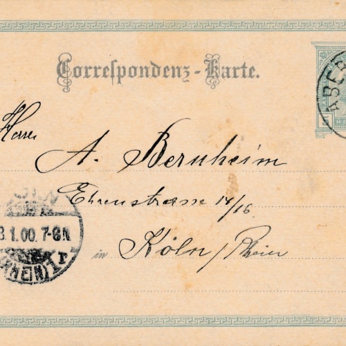 5 Heller Ganzsachen - Karte aus Abertham (16286)