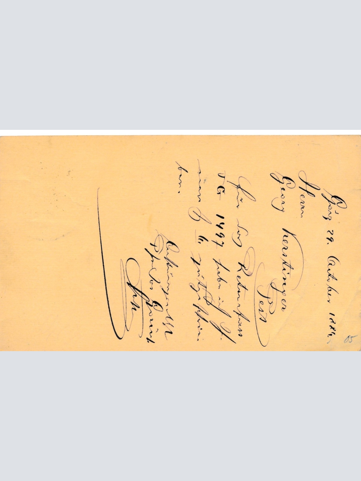 2 Kreuzer Ganzsachen - Karte aus Gorizia (16283)