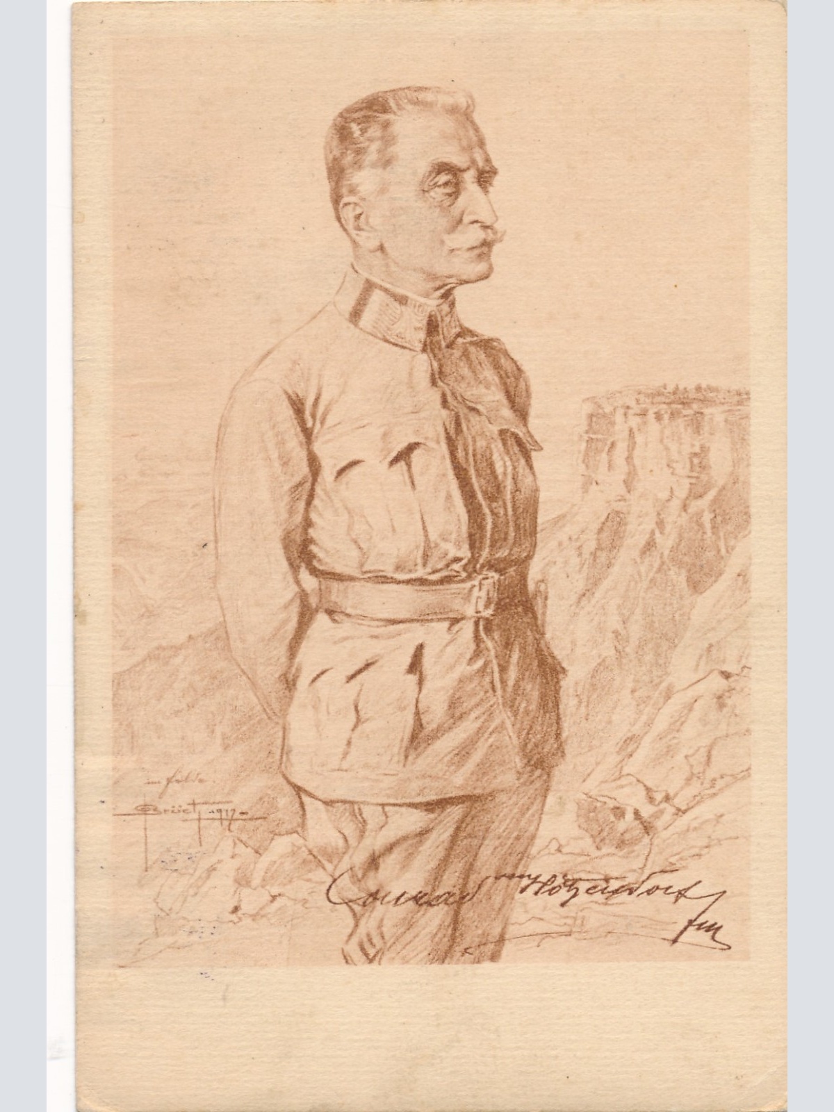 KuK Armee Tel. Schule 11. Feldmarschall Franz Conrad Ansichtskarte (16152)