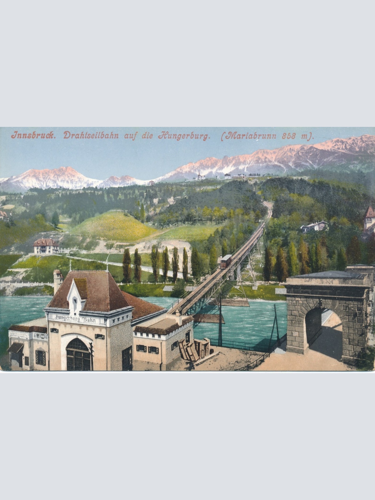 AK aus Innsbruck Drahtseilbahn Tirol Ansichtskarte (16110)