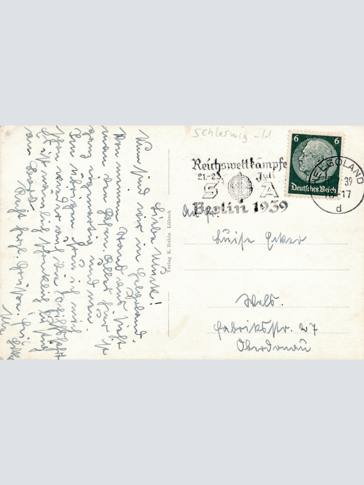 AK aus Helgoland Hafen mit Botten Schleswig - Holstein Ansichtskarte (15964)