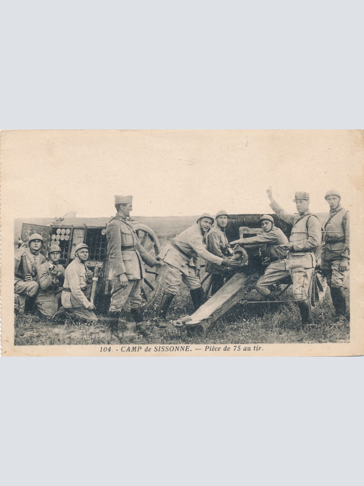 AK Camp de Sissionne Piece de 75 au tir Ansichtskarte (15735)