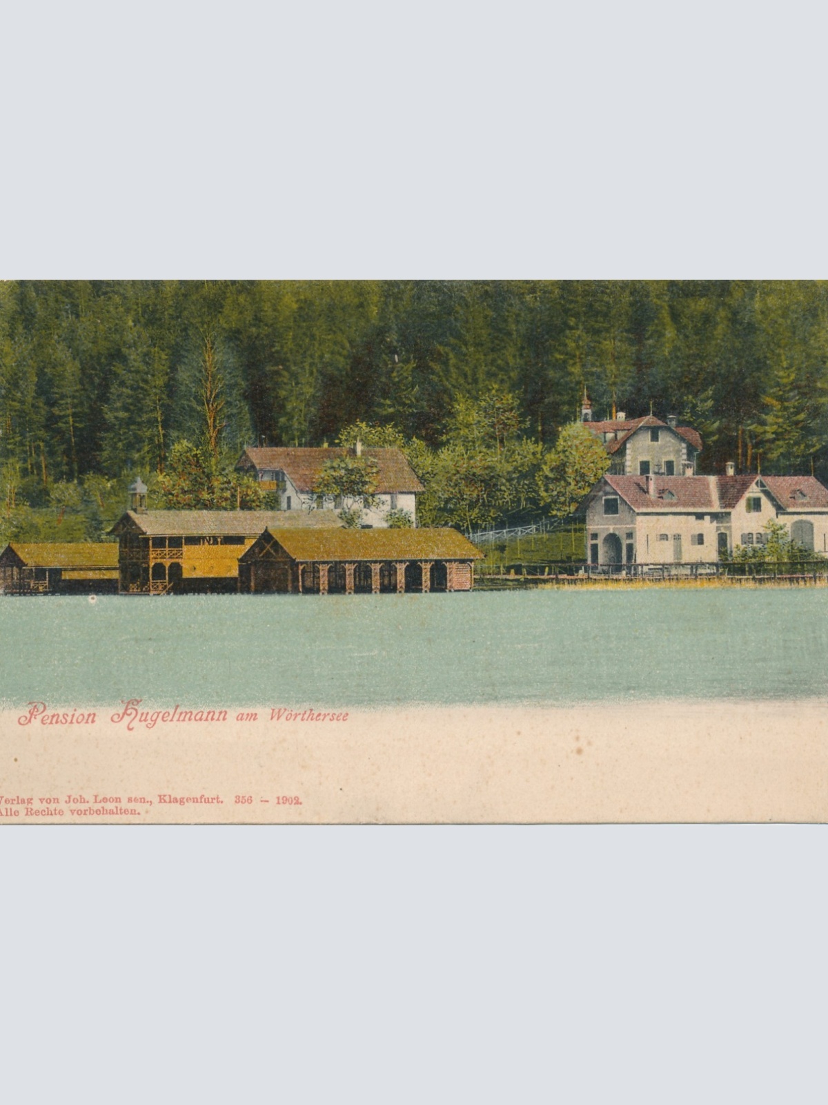 AK Pension Hugelmann am Wörthersee Kärnten Ansichtskarte (16050)