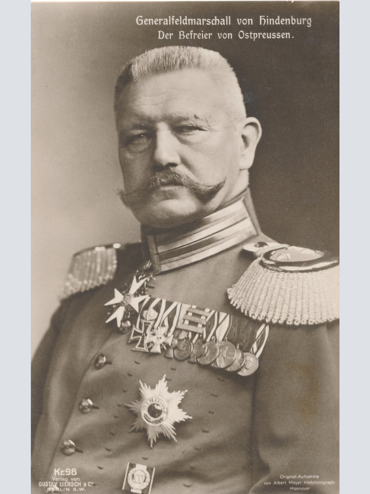 AK vom Generalfeldmarschall Hindenburg Ansichtskarte (15740)