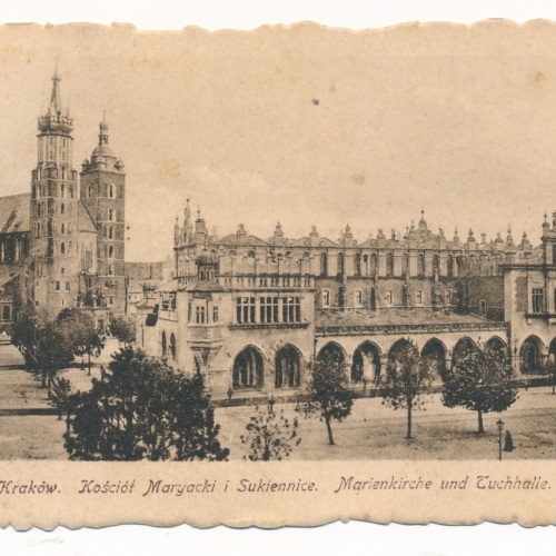 AK aus Krakow - Krakau Polen mit Marienkirche Ansichtskarte (15453)