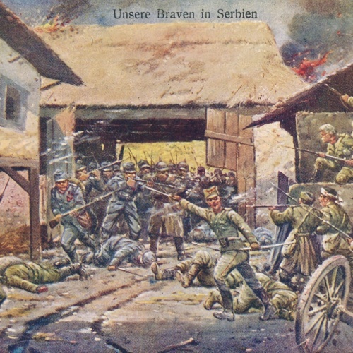 AK Militaria Unsere Braven in Serbien (16017)