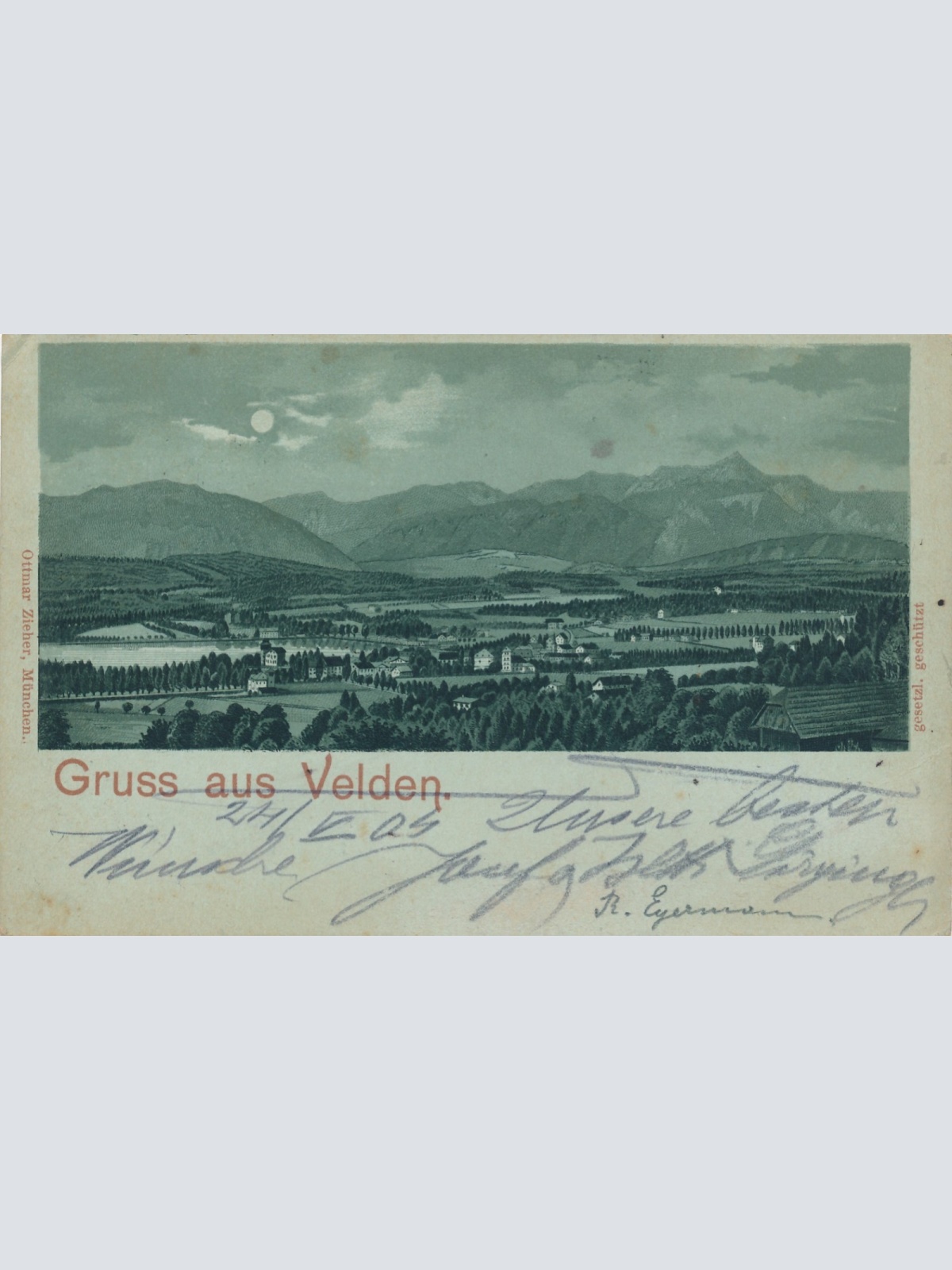 AK gruss aus Velden Kärnten Ansichtskarte (16004)