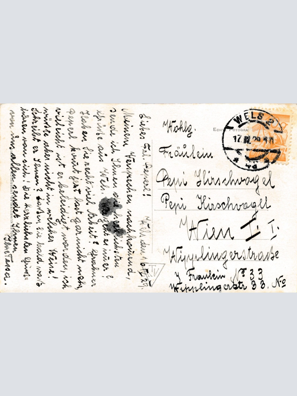 AK aus Wels Schmidtgasse mit Bank Oberösterreich Ansichtskarte (15531)