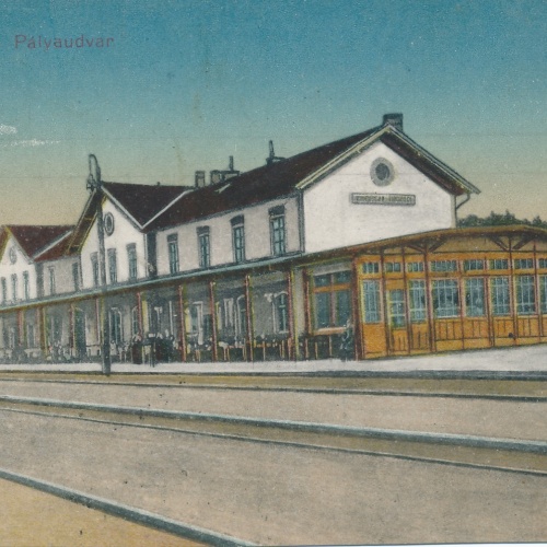 AK aus Vinkovci Bahnhof Palyaudvar Tschechoslowakei Ansichtskarte (15167)