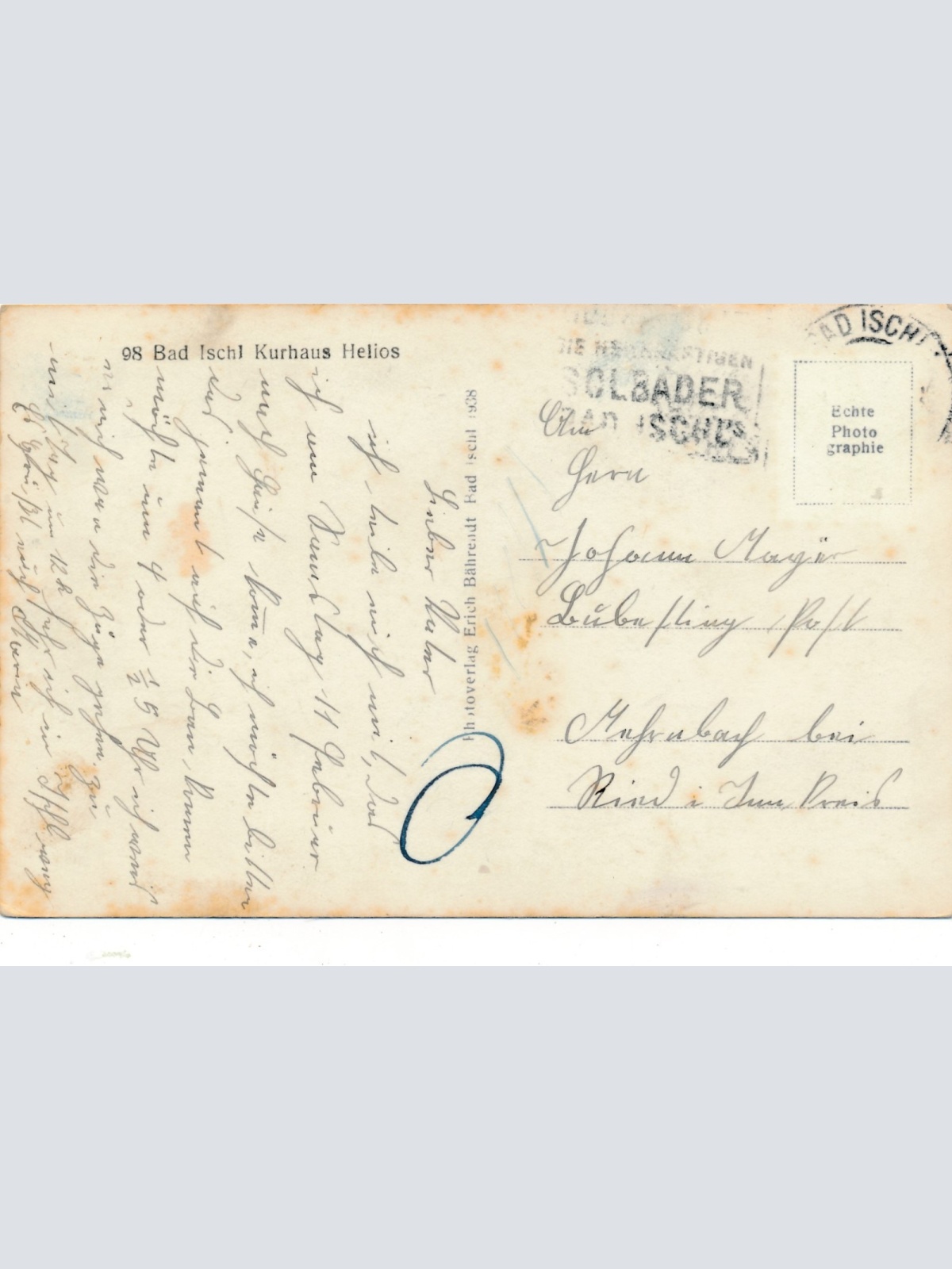 AK aus Bad Ischl Kurhaus Helios OÖ Ansichtskarte (15639)