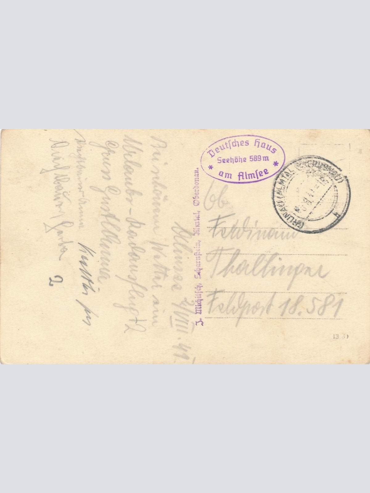 AK vom Almsee Deutsches Haus Oberösterreich Ansichtskarte (15468)