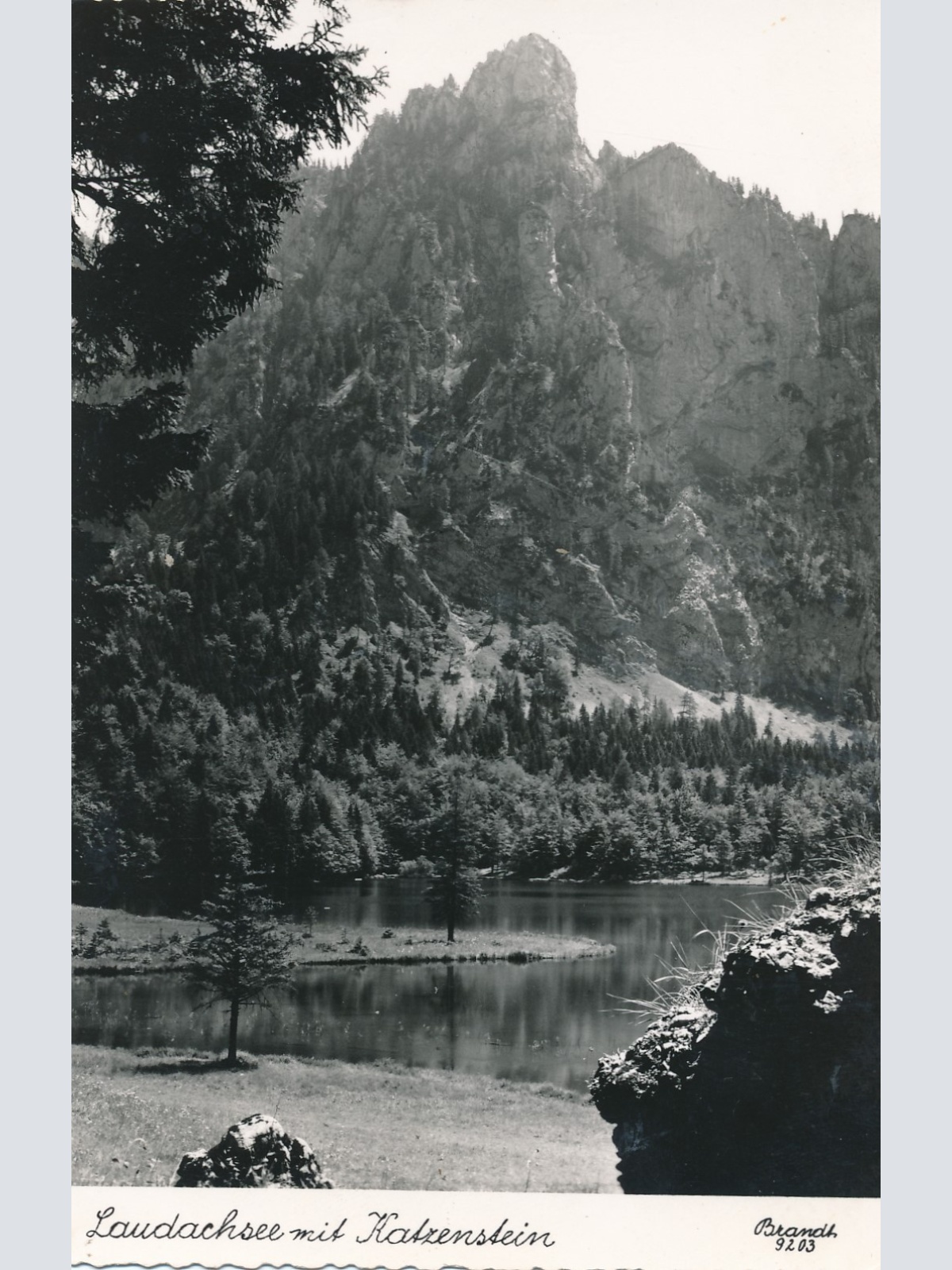 AK vom Laudachsee mit Katzenstein Oberösterreich Ansichtskarte (15481)