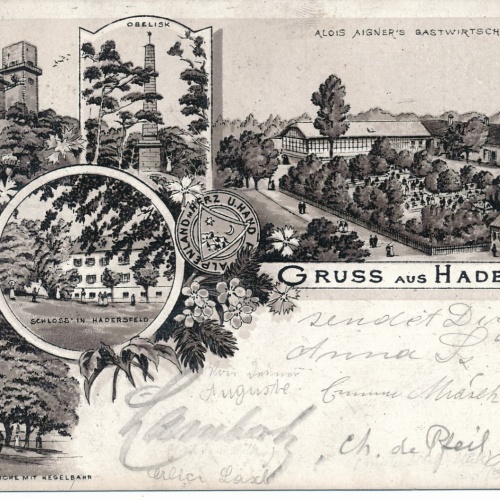 Litho - Karte aus Hadersfeld Niederösterreich Ansichtskarte (14752)